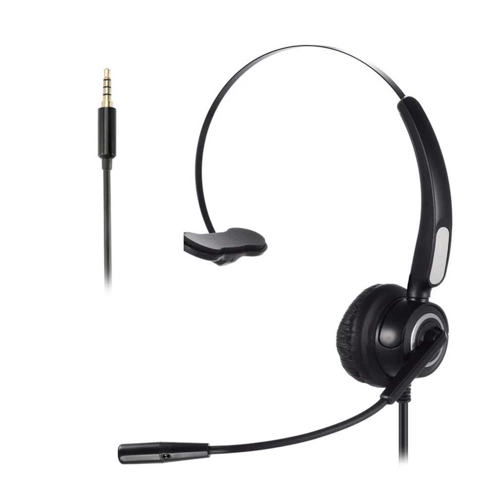 

VH510 3.5mm Mono Call center Office Single headset With Mic Headband Telephone Noise Reduction Customer Service Headphone