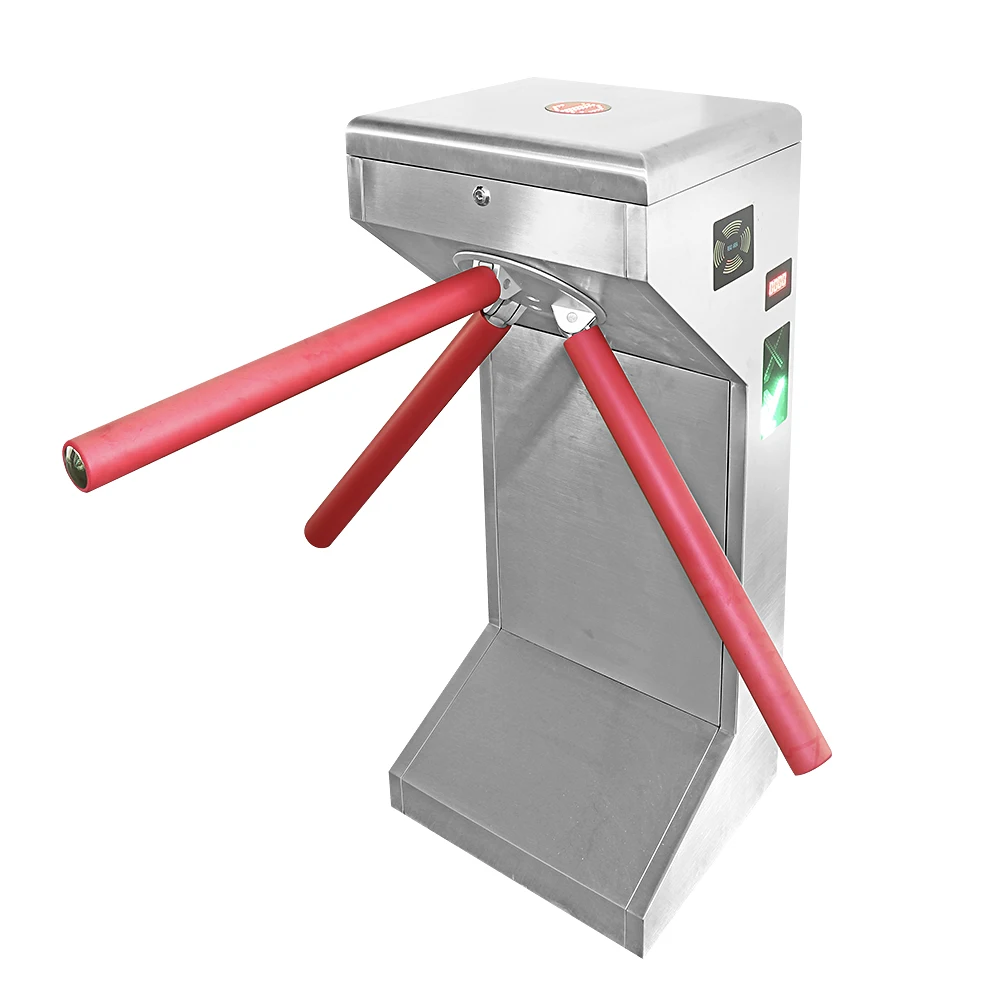 US $411.84 Turnstile Atuo Gate stainless steel waist high tripod turnstile gate for pedestrian access control with LED indicator