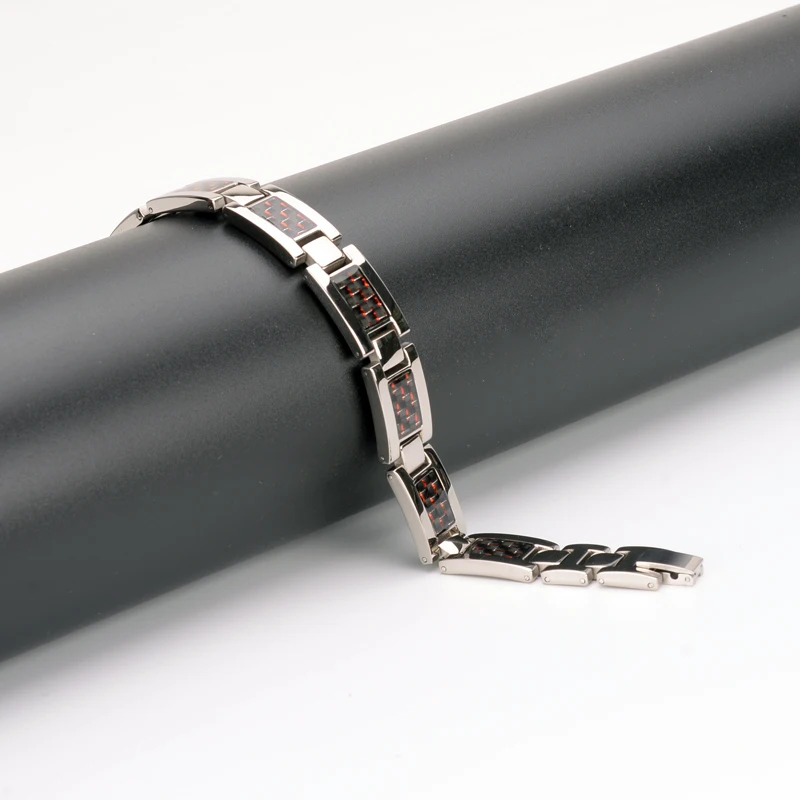 Oktrendy Negative ion Magnetic Bracelet Men Therapy Bracelets Bio Magnetic Titanium Bangle For Arthritis Silver Color Bracelett