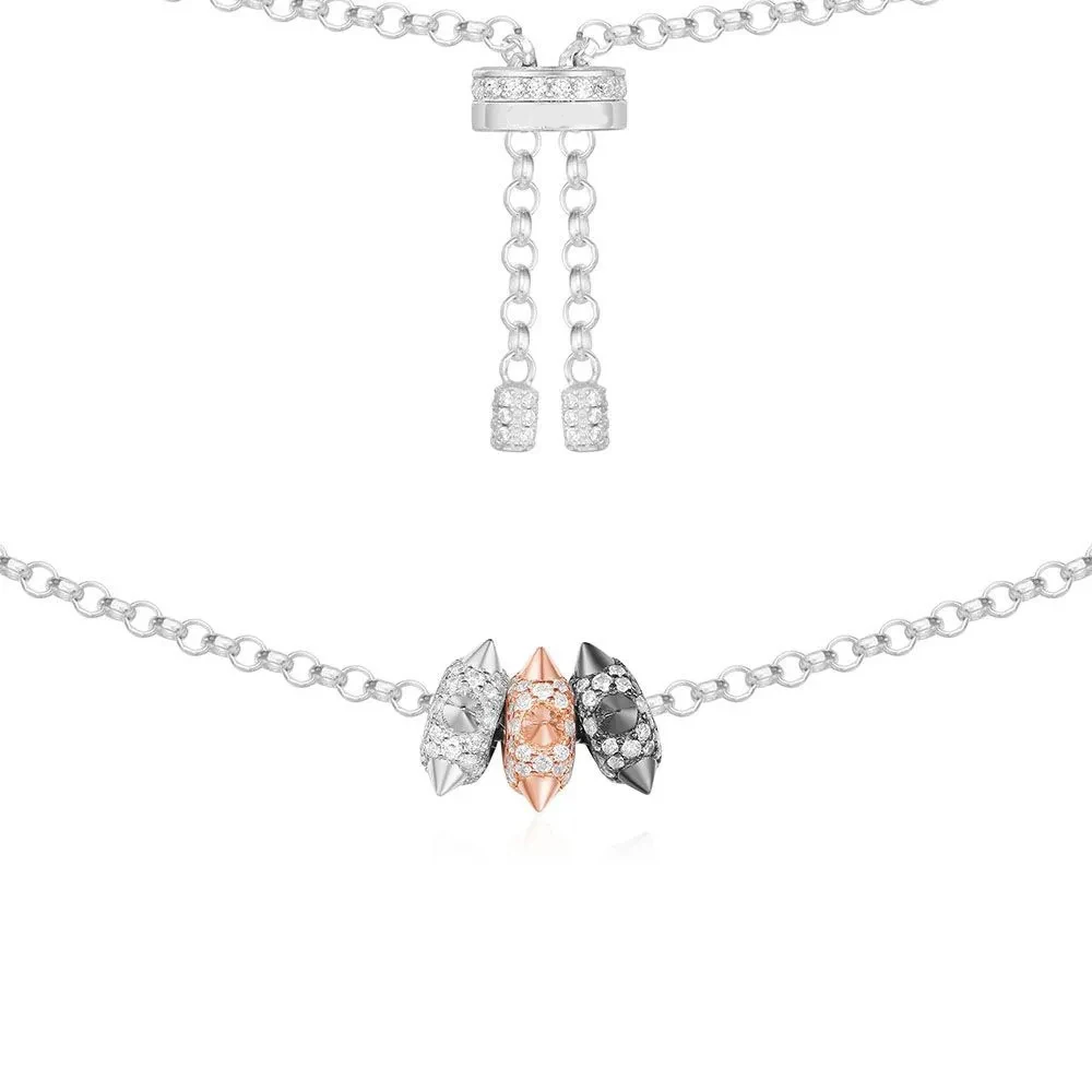 

Kakany 925 Sterling Silver Original 1:1 High Quality Charm Romantic Three-color Zircon Necklace Female Fashion Pop Jewelry