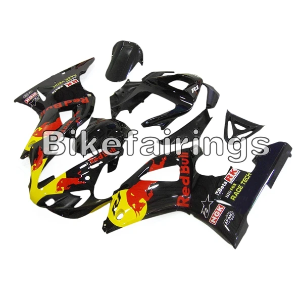 Черный, красный, желтый бык Обтекатели для Yamaha YZF1000 R1 2000 2001 Cowling Shell Корпус пластиковые панели Обтекатели для тела Рабочий комплект Чехлы корпуса - Цвет: As Picture Shown