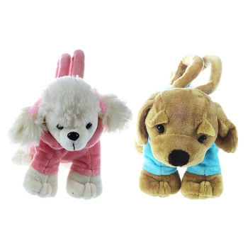

2 Pcs 3D Dog Bags Kid Toys Handbag 25X10Cm , (White Dog with Blue Dog)