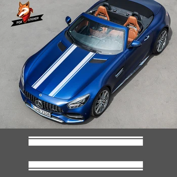 

Hood Stripes Car Sticker Car Classic Body Decals for Mercedes Benz A C CLA CLA45 GLA45 Audi A3 A5 BMW Fiat Toyota MINI Cooper