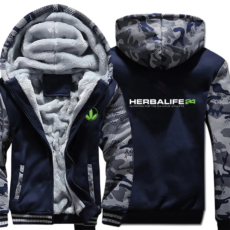 As picture6 Herbalife Nutrition толстовка с логотипом, зимняя утепленная камуфляжная куртка на молнии с рукавами для мужчин и женщин, флисовая камуфляжная куртка с капюшоном, толстовка - Цвет: As picture6