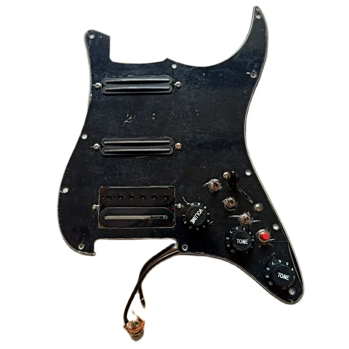 

Prewired SSH Black Alnico Pickups US Pickguard 3 Single Cut 7 Way Switch Multifunction Wireing Harness