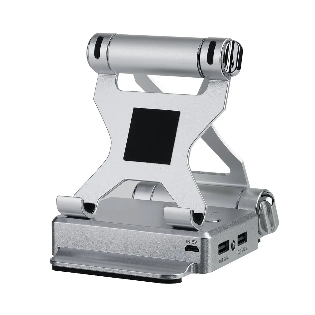 

Speaker Powerbank Smartphone Stand Bracket 180 Degree Rotable Flexible Dual USB Output 4 LED Power Display