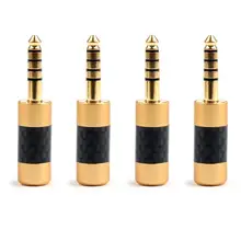Areyourshop 4Pcs 4 4mm Headphone Plug Carbon Fiber Adapter For Sony PHA 2A TA ZH1ES NW WM1Z NW WM1A AMP Player