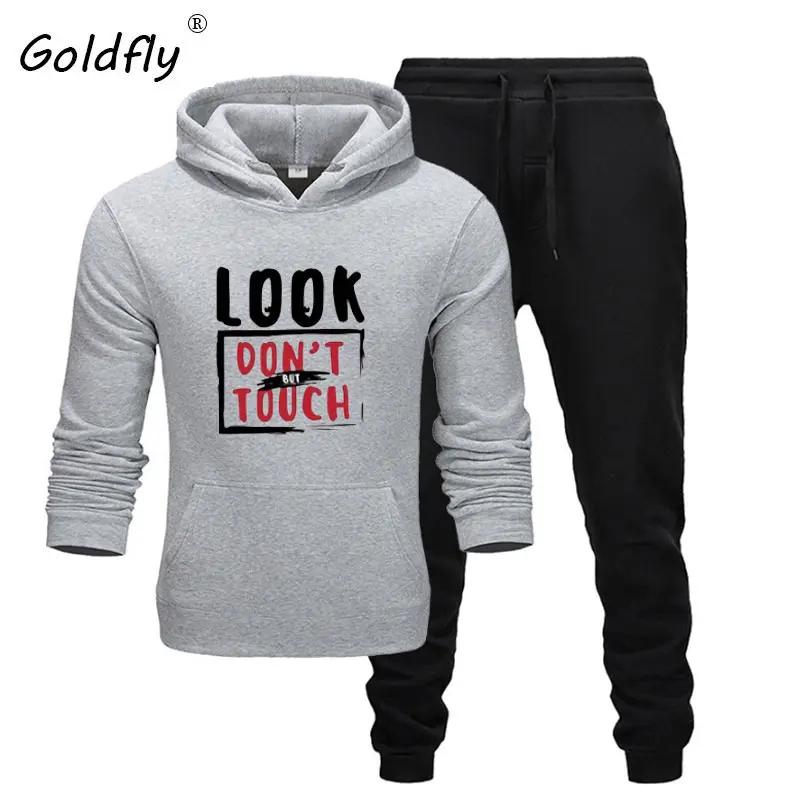 Goldfly/Новинка; Лидер продаж; комплект из двух предметов; модные толстовки; спортивная одежда для мужчин; спортивный костюм с капюшоном; Осенняя мужская брендовая одежда; комплекты из Толстовки и брюк