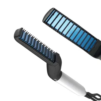 

Multifunctional Quick Professional Hair Straightening Beard Comb Curly Styler Straightening Curler Curling for Men