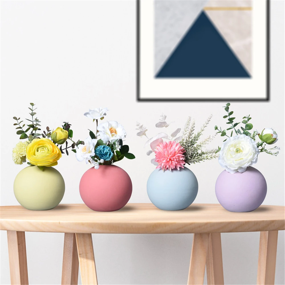

B-LIFE Morandi Color Series Ceramic Flower Vase Modern Vase for Living Room Indoor Home Decor Wedding Centerpieces Arrangements