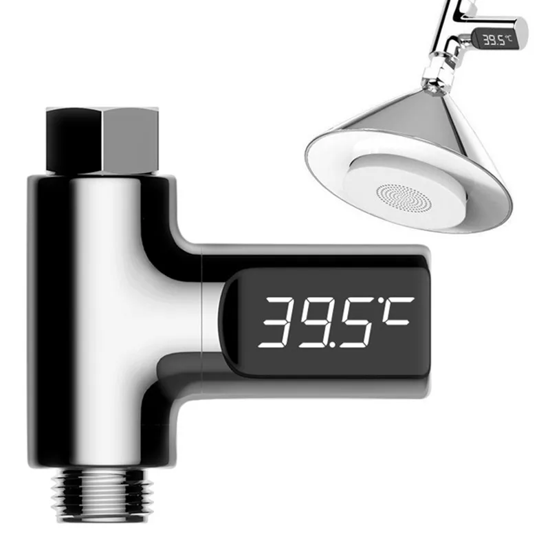 

Digital LED display faucet shower smart thermometer self-generating water temperature monitor for baby care
