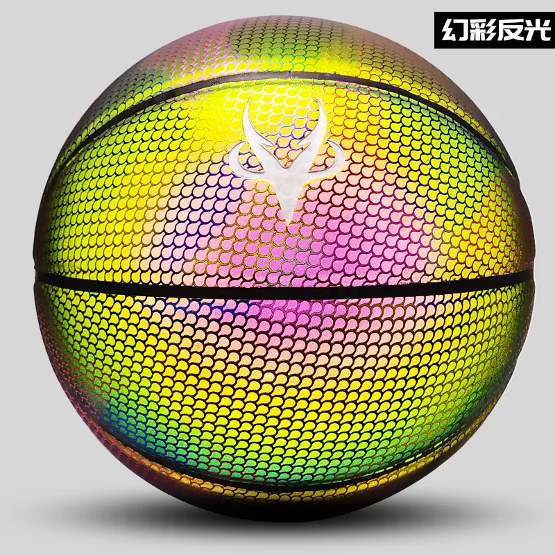 Genuine Product Reflective Basketball Night Light Shining Fluorescent Gift Network the Red Army Brother Celebrity Style Rainbow
