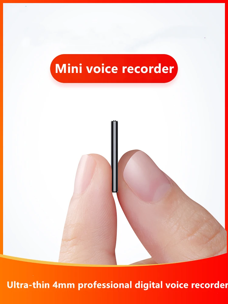 Segurança para Crianças Gravador de Voz Tocador de Música Dictaphone Mini Profissional Ultra Fino Alta Definição Digital Aula Reunião b3 - Image 3