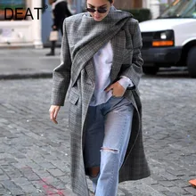 DEAT новая осенне-зимняя модная женская одежда в европейском стиле двубортная куртка с длинными рукавами WB67102S