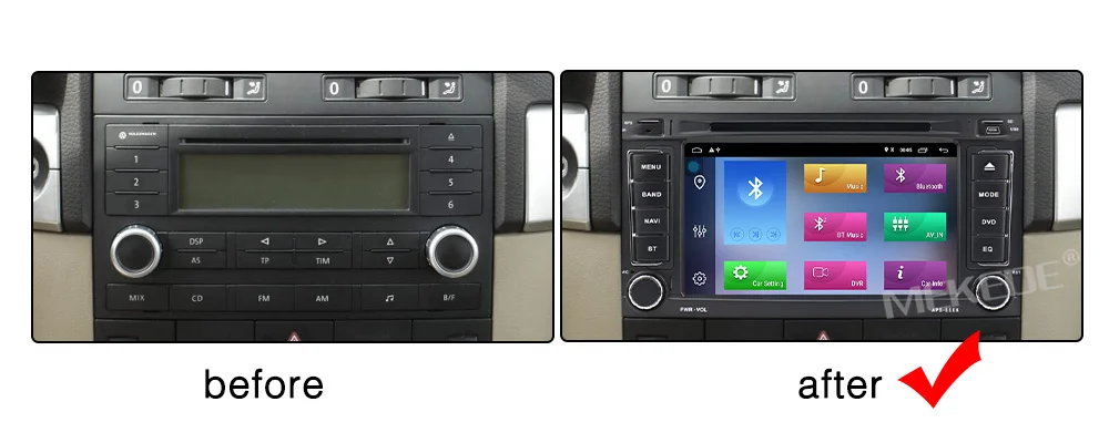 MEKEDE 2+ 32G TDA 7851 Android 9 автомобильный DVD VW Touareg Multivan(2002-2010) gps 3g Bluetooth Радио RDS USB рулевое колесо Canbus