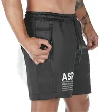 Утилита поле короткие Новая мужская для спортзала тренировочная молния карманы шорты тренировки Спортивная повседневная одежда фитнес беговые шорты