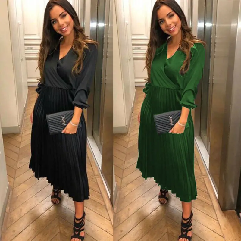 

New Women's Sexy Deep V-Neck Bandeau Long Femal Ladies Every Party Formal Dresses