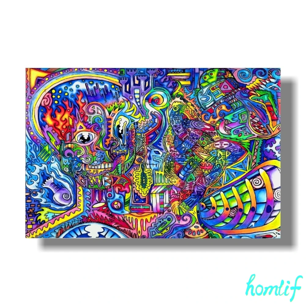 

Diamond Painting Cross Stitch Popular Psychedelic Acid Lsd Diamond Embroidery Diamond Mosaic Full drilling New year decoration
