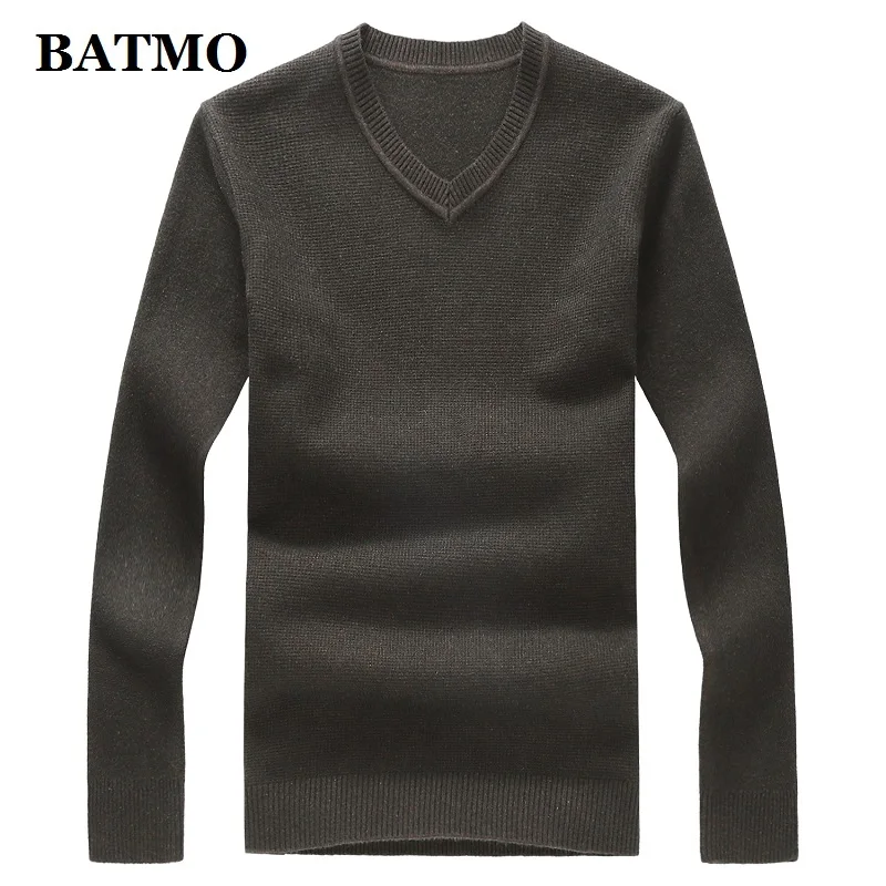 Army green BATMO Новое поступление осенние высококачественные повседневные мужские свитера, мужской свитер, большие размеры M-8XL 9993 - Color: Army green
