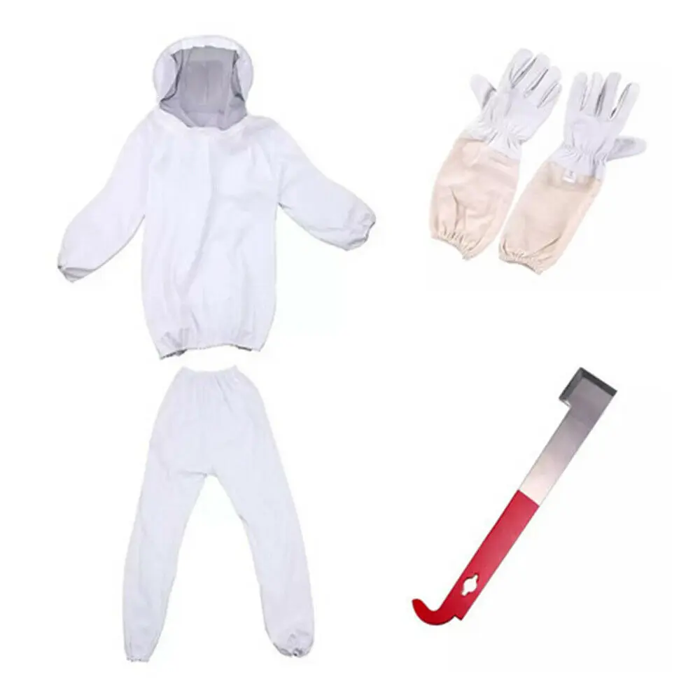 Костюм пчеловода пчелиный мед оборудования перчатки щетка для улья крюк набор с фатой