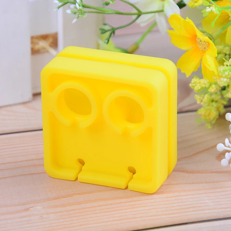 Yellow Линия держатель провода Организатор кабель Шнур обертывание силиконовые квадратные строительные блоки Тип сматывание кабеля наушники линии обертывание ped наушники - Цвет: Yellow