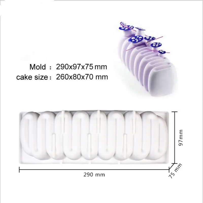 Caterpillar Mousse Cake Mold Insect Silicone Chocolate Jelly Cake Baking Mold Decorating Tools