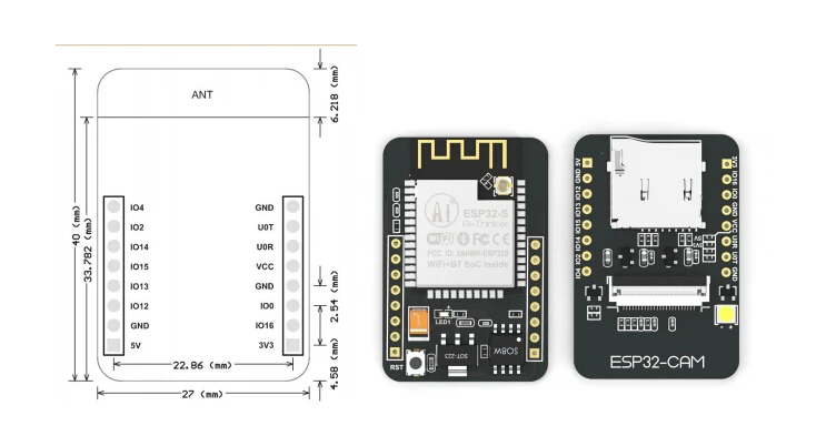 ESP32-CAM ESP32 CAM OV2640 ESP32 Камера модуль для Arduino, Wi-Fi, ESP32-CAM последовательного порта макетная плата 5V Bluetooth модуль Wi-Fi