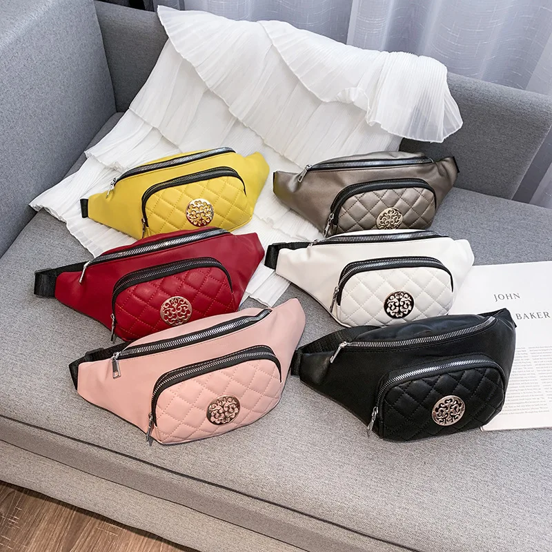 

Bag Women's 2019 New Style Women's Fashion Wallet Korean-style Versatile Rhombus Spiraea Chest Pack Online Celebrity Lettered Wa