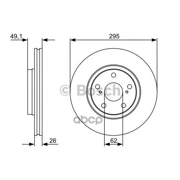 Тормозной Диск Передний 0986479560 Bosch арт. 0986479560