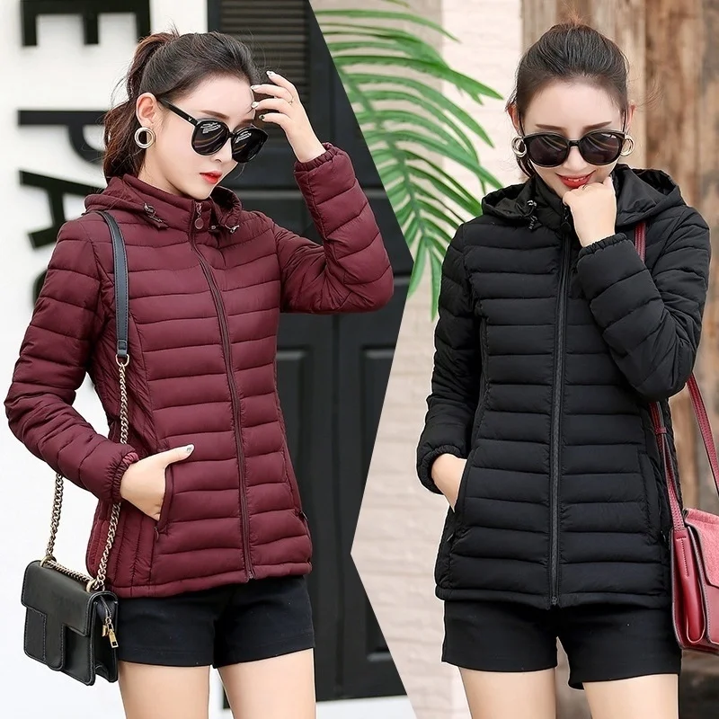 remarkable  ZOGAA Women Winter Fashion Keep Warm Hooded S-5XL Quilty Puffer Jacket Fashion Tide Padded Jacket C