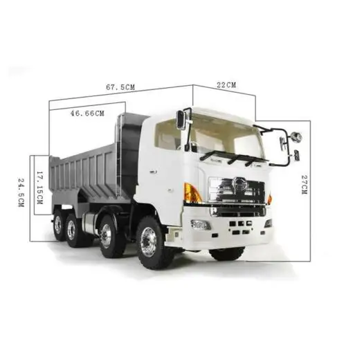 LESU 1/14 HN RC 8*8 металлический гидравлический самосвал ESC двигатель DIY Tmy TH15856