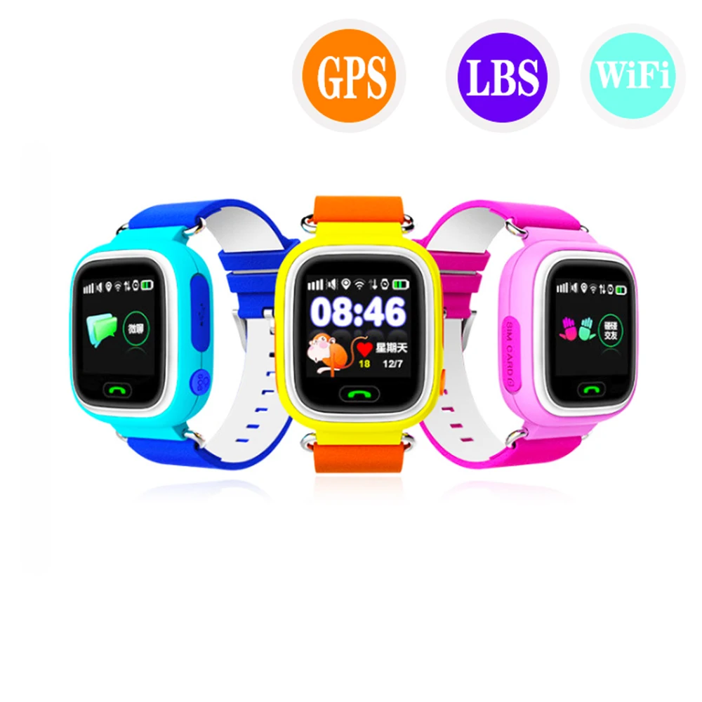 Часы Детские с GPS позиционированием водонепроницаемые наручные поддержкой Wi Fi Sim