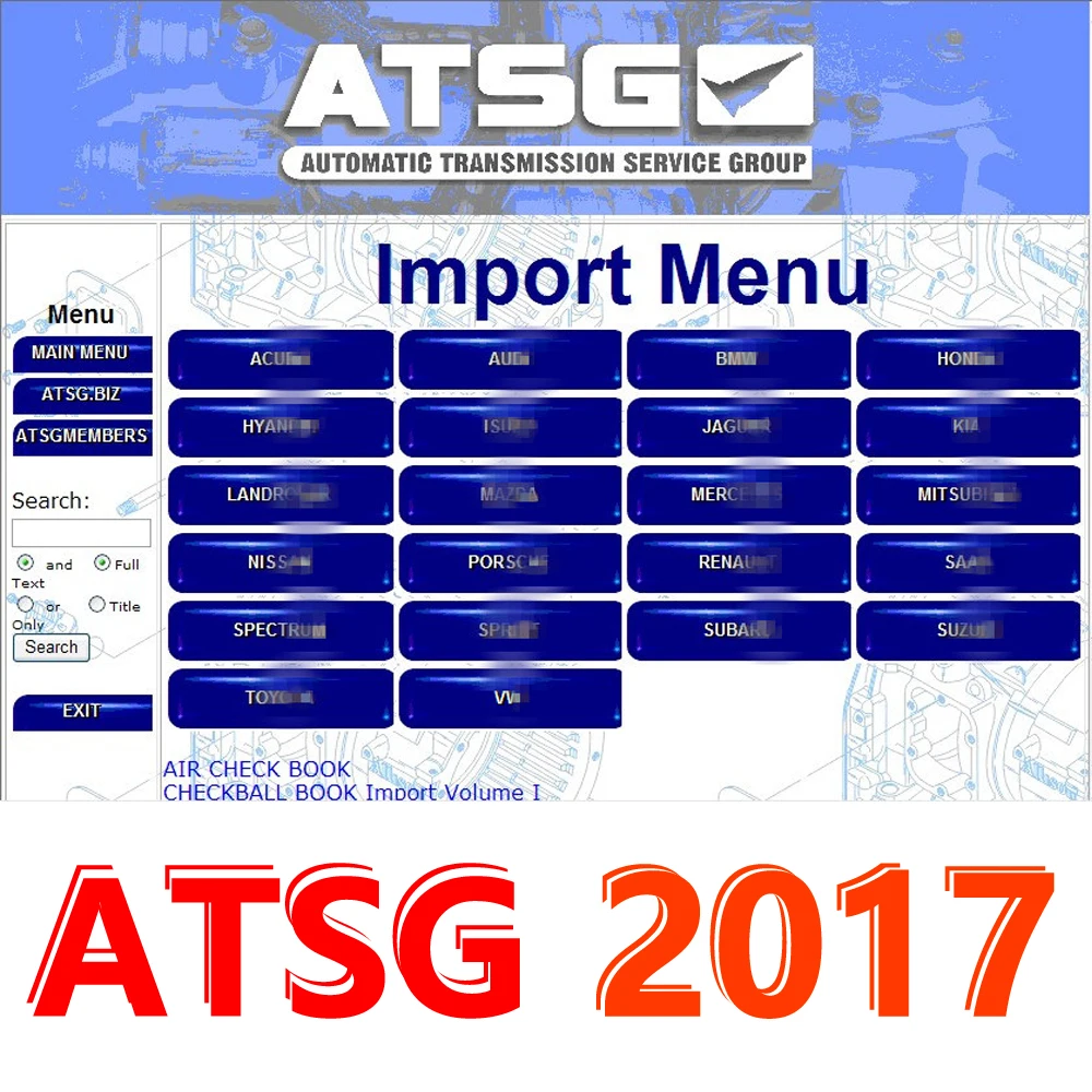 ATSG Cars Repair Software For Most Car Models American Automatic Transmission Service Group Car Diagnostic Program Car Repair Software