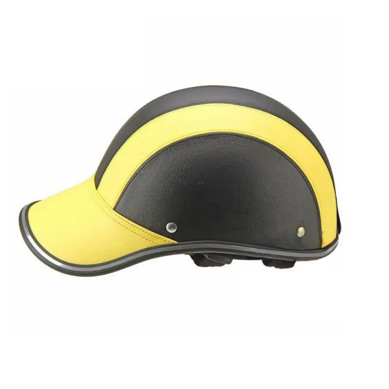 Мото rcycle шлем бейсбольная Кепка модный скутер-сумка электрическая мото rbike Мото шлем летняя портативная половина шлемы Кепка - Цвет: Цвет: желтый