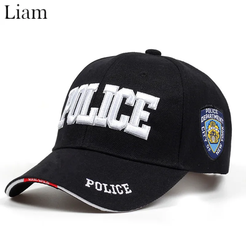 Полицейская мужская бейсбольная кепка, высокое качество, армейская вышивка, уличная Кепка для дальнобойщика, для отца, Snapback, уличная Кепка, Bone,, летняя, Gorras