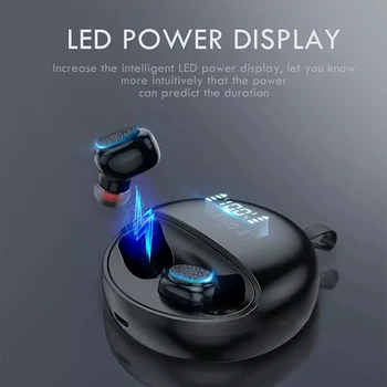 

Wireless Bluetooth 5.0 Earphones LED Power Display TWS Wireless Bluetooth Headphones Touch Control Waterproof Noise Cancelling