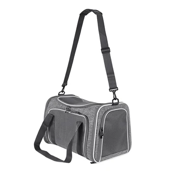 

Soft Pet Carrier, Suitable for Medium-Sized Cats and Small Dogs, with Comfortable Bed, 3 Doors, Top Entrance