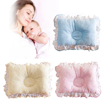 

Soft Cotton Position Baby Pillow Newborn Lovely Newborn Baby Anti Flat Head Infant Nursing Pillows Baby Sleep Pillow with Lace