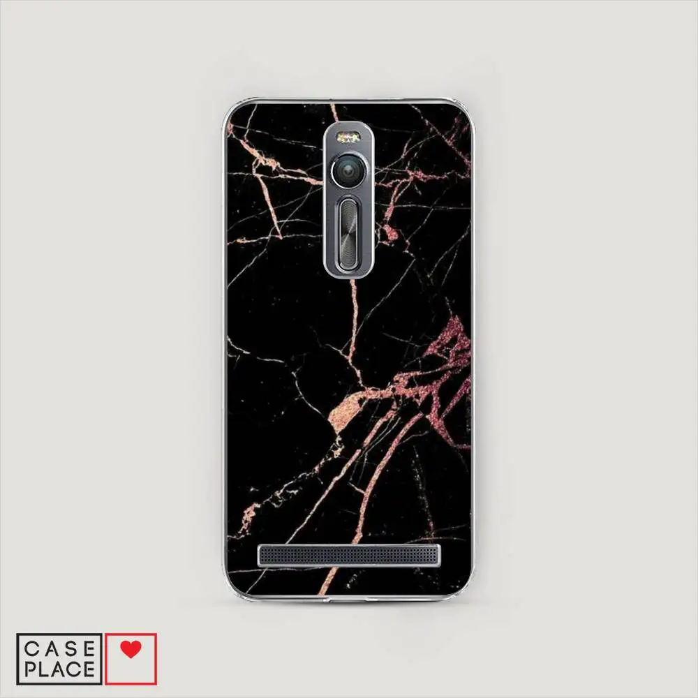Чехол Силиконовый для Asus Zenfone 2 ZE550ML/ZE551ML Мрамор розовое золото защитная накладка