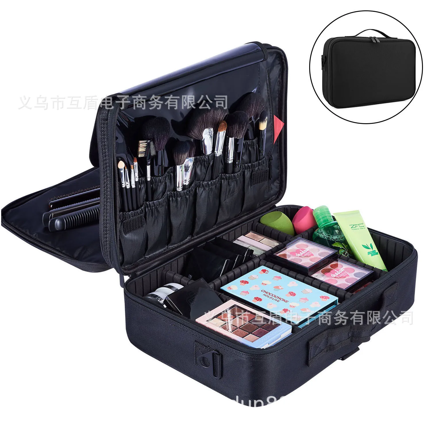 

Large Size Profession Hand Partition Cosmetic Makeup Artist Makeup Kit Beauty Storage Luggage Net Red Cosmetic Bag