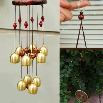 

Home Garden Yard Wind Chime Copper 10 Metal Bells Hanging Ornament Pendant Wind Bells and Mobiles for Indoor Outdoor Decoration