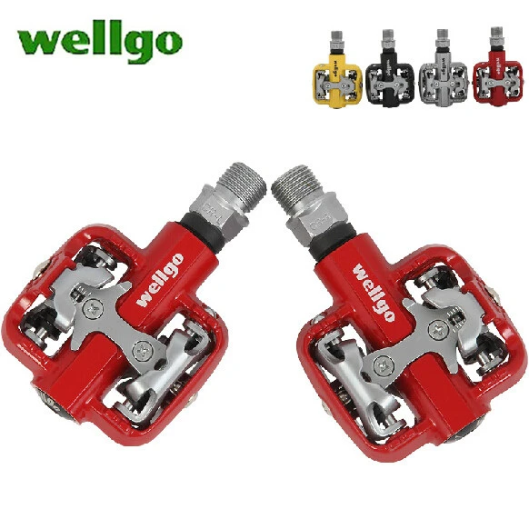red clipless pedals