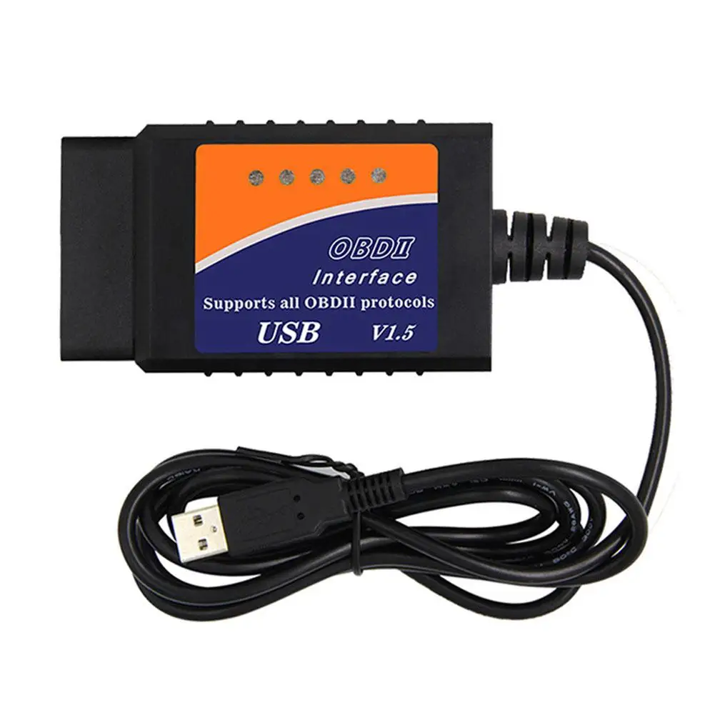Автомобильный диагностический сканер ELM327 USB V1.5 OBD2 Поддержка Android/IOS диагностика
