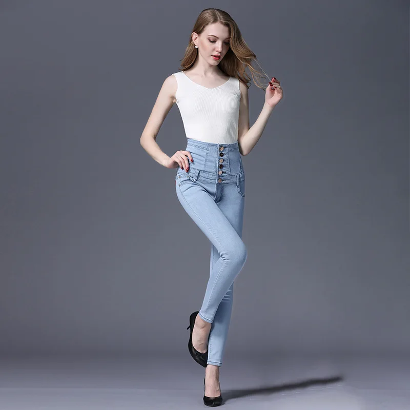 Jeans woman Stretch Skinny Plus Size High Waist Pencil Jeans for Women 2020