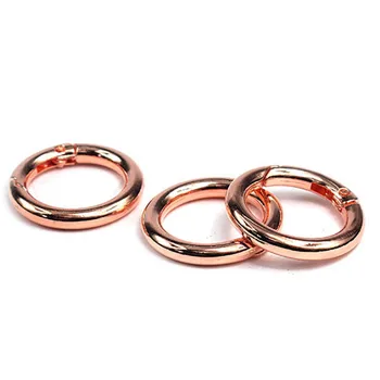 

Outdoor Gadget Key Chain Ring Round Quick Release Zinc Alloy Carabiner Connector Circular Keychain Clip Keys Organization