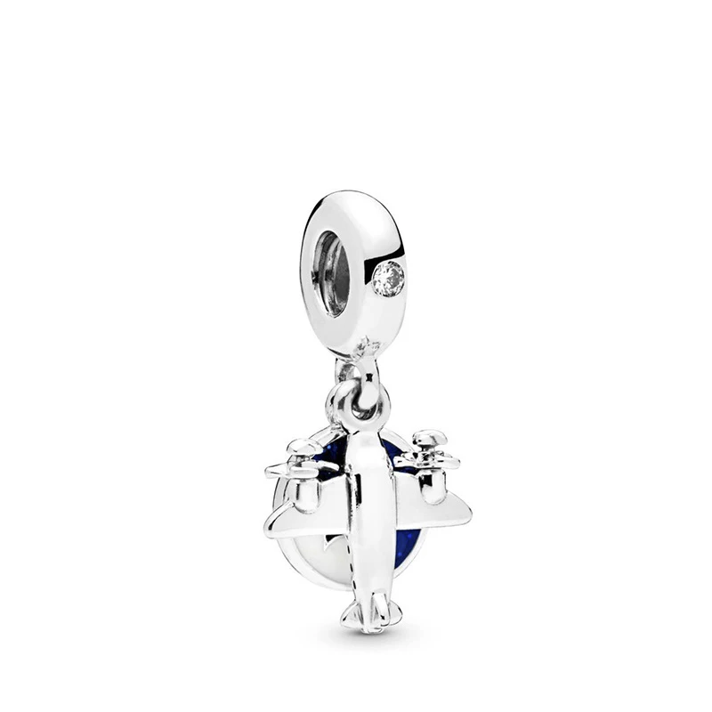 New Original Alloy Bead Simple Small Elica Plane Charm Fit Pandora Bracciale Bangle Collana Gioielli Da Donna Fai Da Te
