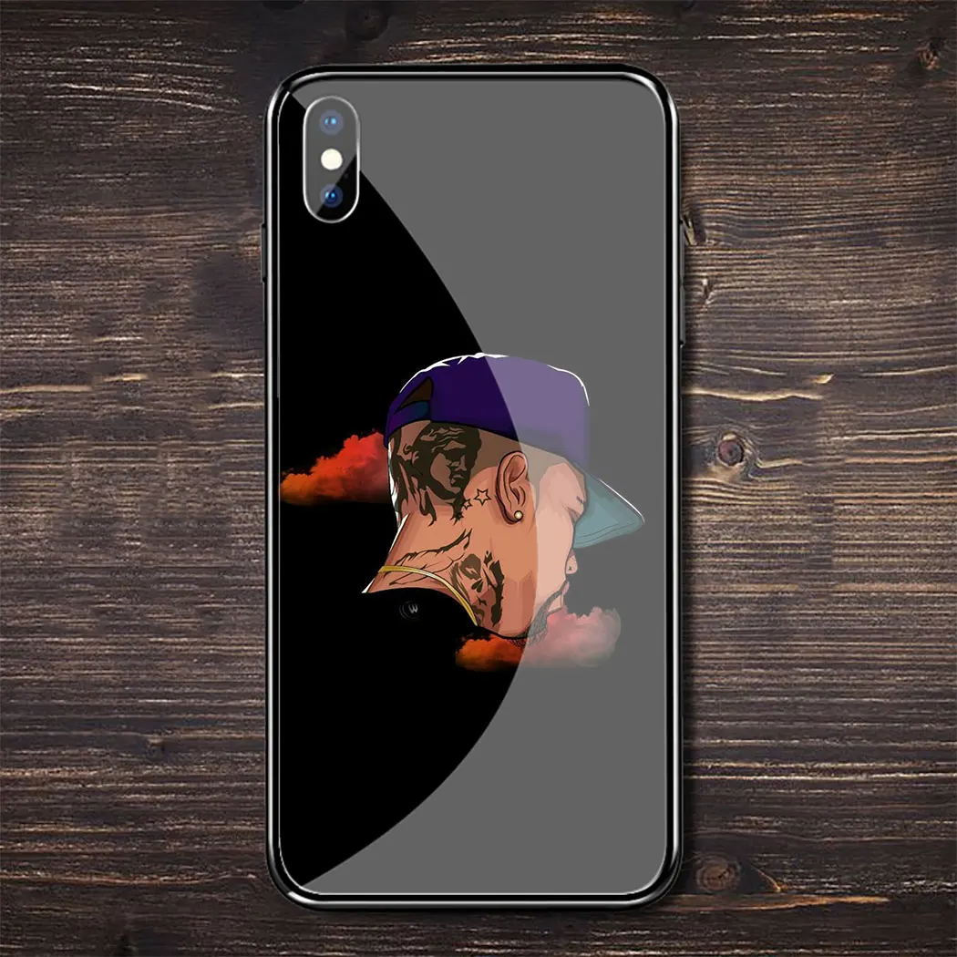 L55 Singer Chris Коричневый чехол из закаленного стекла для iphone 11 Por XS Max XR X 8 7 6 6S Plus 5 5S SE чехол - Цвет: TG8
