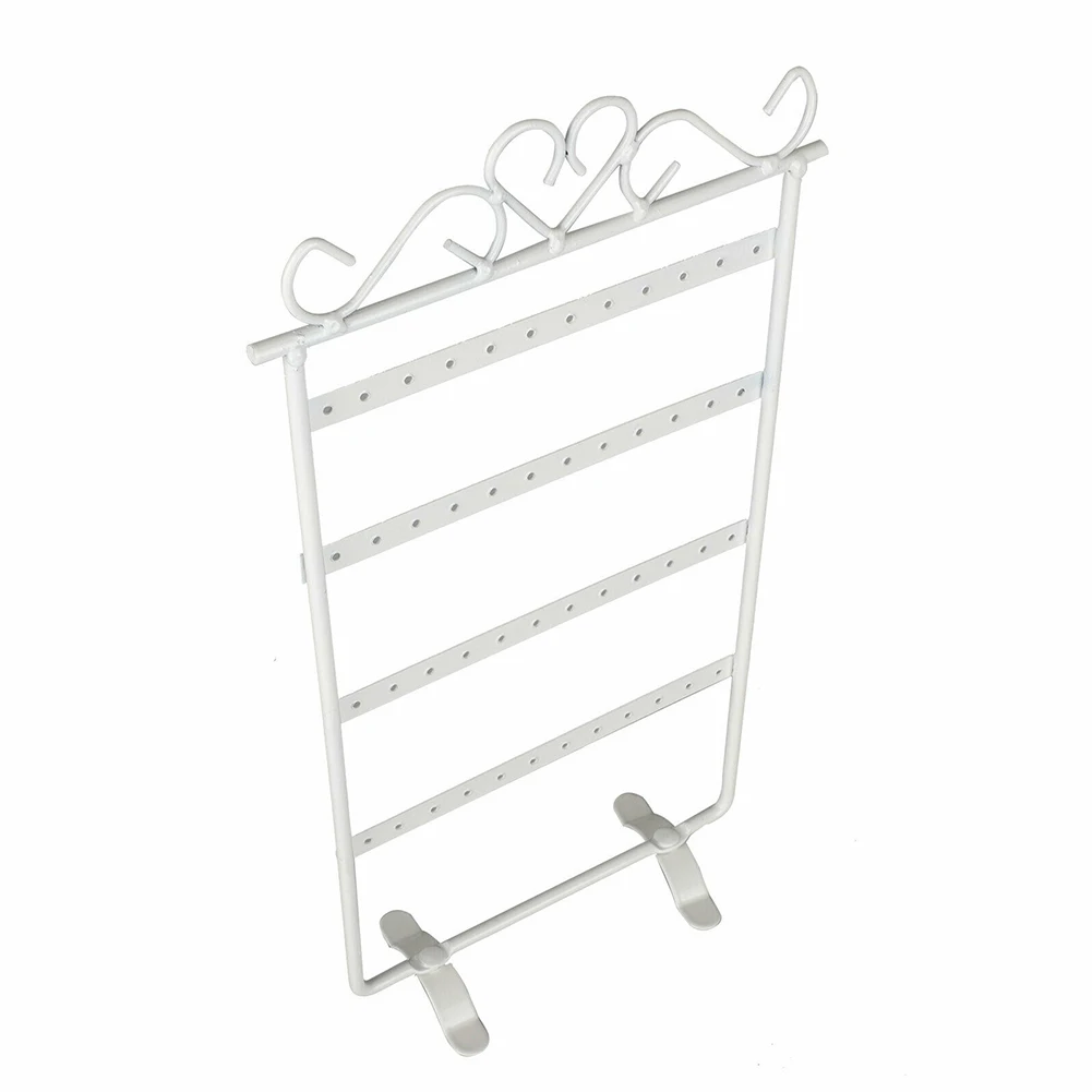 

48 Hole Stable Storage Space Saving Universal Hanging Earrings Holder Home Show Jewelry Display Stand Solid Protective Iron Art