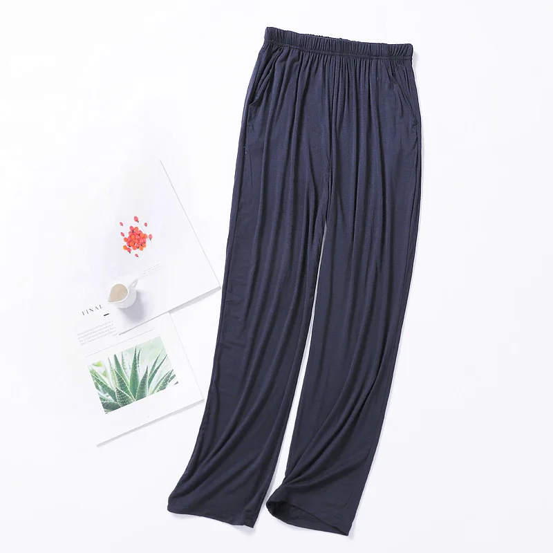 pajama pants men's New men's modal  trousers thin section spring and summer home pants men's plus size home pants casual trousers pajama pants cotton pajamas for men Men's Sleep & Lounge