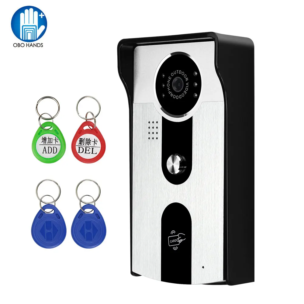 RFID Video Intercom Doorbell Call Panel Waterproof Video Camera Outdoor Unit Only with IR Night Vision 700TVL 125KHz for Home